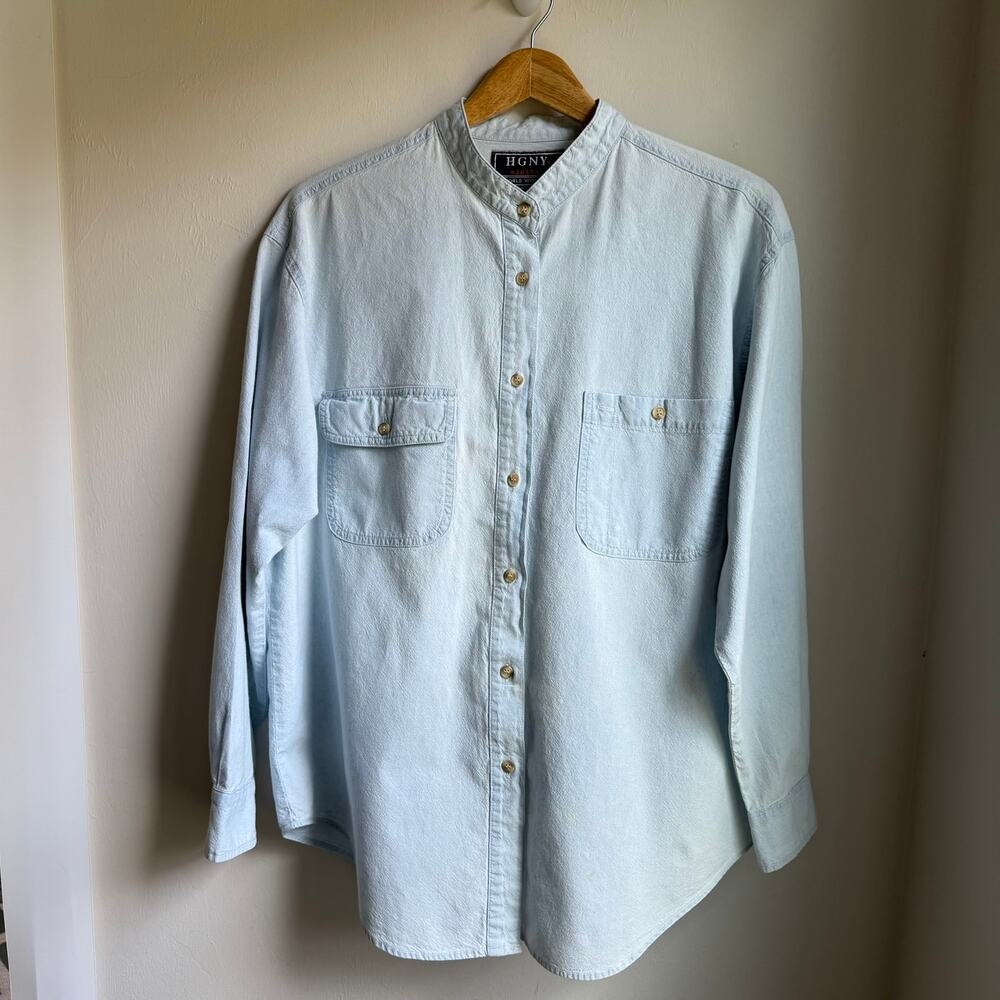HGNY Jeans Vintage Denim Shirt Button Front Medium